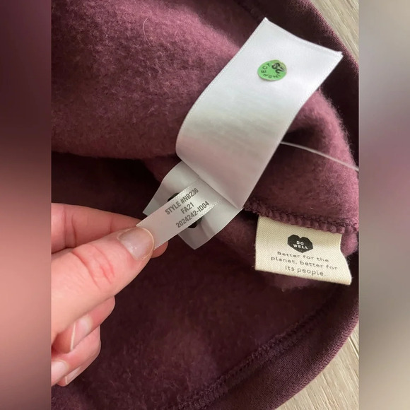 NWOT Madewell Women’s MWL Betterterry Henley Sweatshirt Monor Purple Size Small - Picture 2 of 8